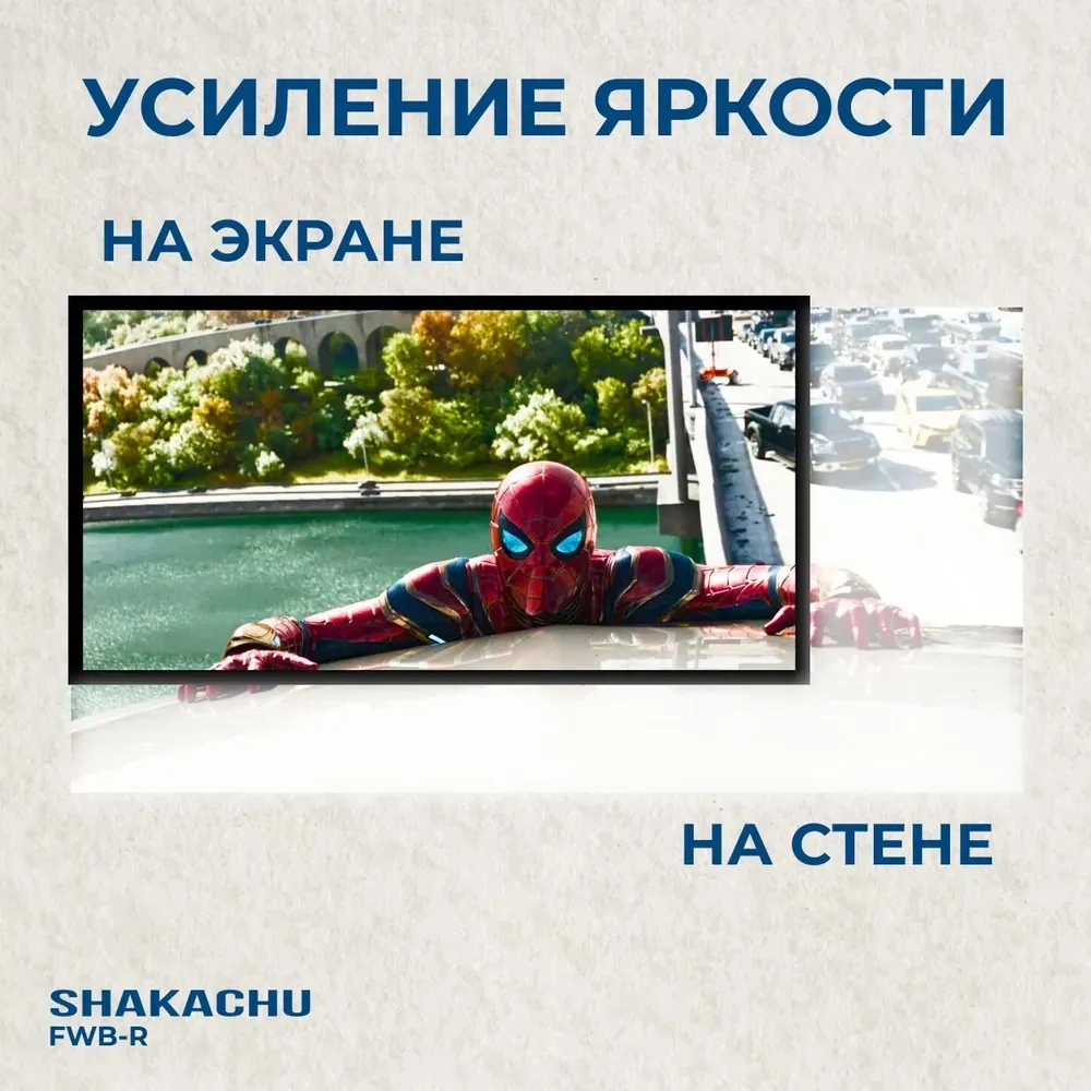 Изображение на FWB-R ярче, чем на стене